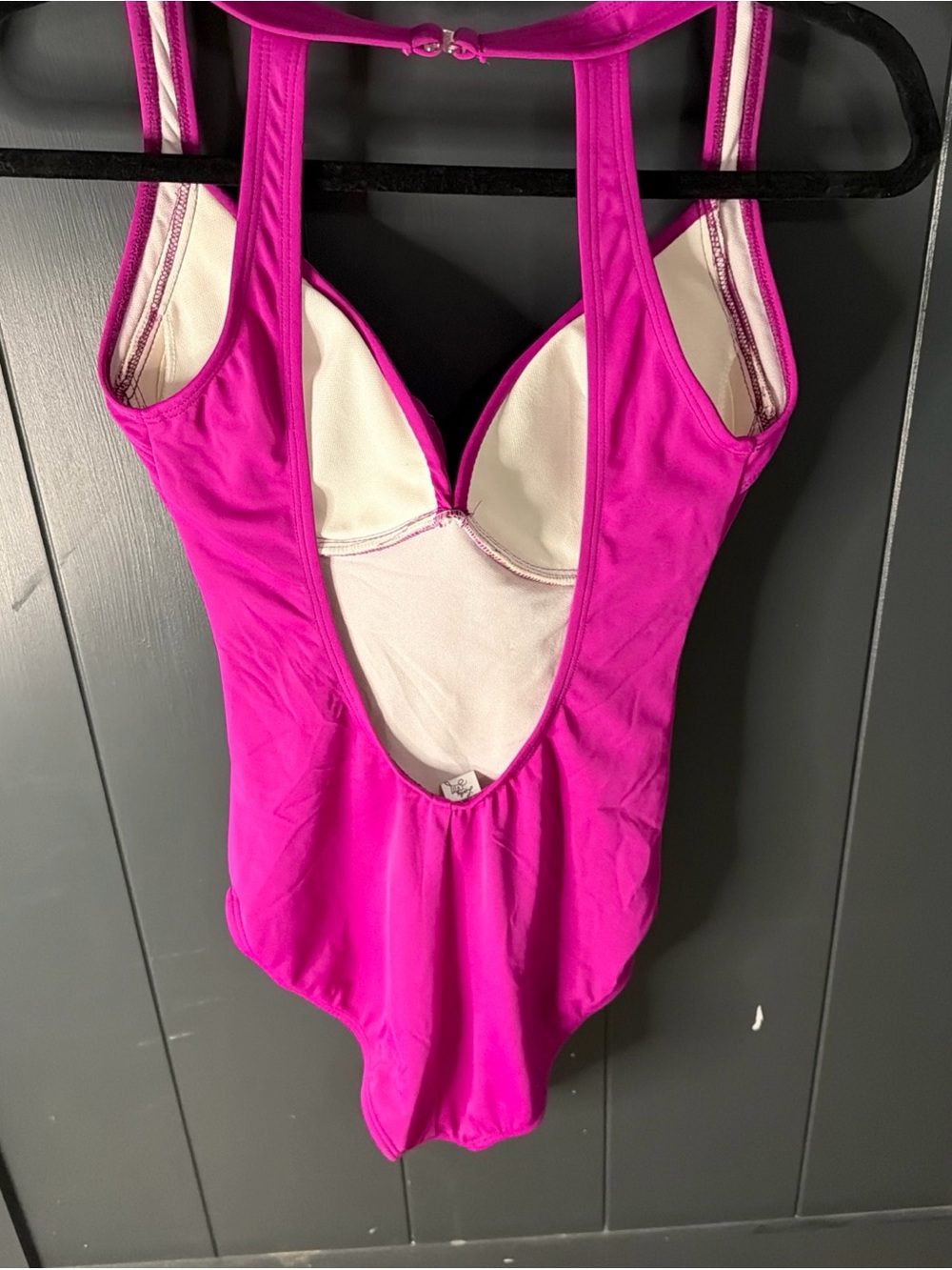 Magenta Pageant Rhinestone One-Piece Swimsuit - Picture 4 of 5